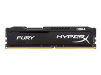 Kingston HyperX FURY - DDR4 - 4 Go - DIMM 288 broches - 2400 MHz / PC4-19200 - CL15 - 1.2 V - mémoire sans tampon - NON ECC - noir HX424C15FB/4