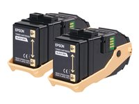 Epson Double Pack - Pack de 2 - noir - original - cartouche de toner - pour Epson AL-C9500DN; AcuLaser C9300D2TN, C9300D3TNC, C9300DN, C9300DTN, C9300N, C9300TN C13S050609