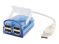 C2G USB 2.0 4-port Laptop Hub - Concentrateur (hub) - 4 x USB 2.0 - Ordinateur de bureau 81647