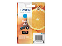 Epson 33 - 4.5 ml - cyan - original - blister - cartouche d'encre - pour Expression Home XP-635, 830; Expression Premium XP-530, 540, 630, 635, 640, 645, 830, 900 C13T33424012