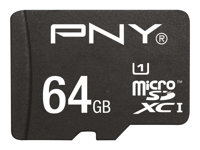 PNY Performance 2015 - Carte mémoire flash (adaptateur microSDXC vers SD inclus(e)) - 64 Go - UHS Class 1 / Class10 - microSDXC UHS-I SDU64GPER50-EF