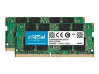 Crucial - DDR4 - kit - 16 Go: 2 x 8 Go - SO DIMM 260 broches - 2666 MHz / PC4-21300 - CL19 - 1.2 V - mémoire sans tampon - non ECC CT2K8G4SFS8266