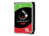 Seagate IronWolf ST16000VN001 - Disque dur - 16 To - interne - 3.5" - SATA 6Gb/s - 7200 tours/min - mémoire tampon : 256 Mo ST16000VN001