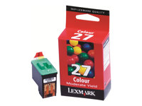 Lexmark Cartridge No. 27 - Couleur (cyan, magenta, jaune) - originale - cartouche d'encre - pour Lexmark i3, X1140, X1250, X1270, X1290, X2240, Z24, Z511, Z604, Z614, Z640, Z645, Z647 10NX227E