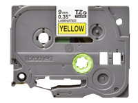 Brother TZe-621 - Noir sur jaune - Rouleau (0,9 cm x 8 m) 1 cassette(s) ruban laminé - pour Brother PT-D210, D600, H110, H200; P-Touch PT-1005, 1880; P-Touch Cube Pro PT-P910 TZE621