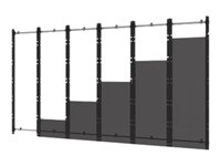 Peerless-AV SEAMLESS Kitted Series DS-LEDLSCB-6X6 - Kit de montage (jeu d'équerres) - modulaire - pour mur vidéo 6x6 LED - cadre en aluminium - noir et argent - montable sur mur DS-LEDLSCB-6X6