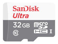 SanDisk Ultra - Carte mémoire flash (adaptateur microSDXC vers SD inclus(e)) - 32 Go - UHS-I / Class10 - microSDHC UHS-I SDSQUNS-032G-GN3MA