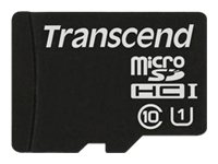 Transcend Premium - Carte mémoire flash (adaptateur microSDHC - SD inclus(e)) - 16 Go - UHS-I U1 / Class10 - microSDHC UHS-I TS16GUSDU1
