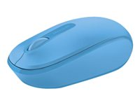 Microsoft Wireless Mobile Mouse 1850 - Souris - droitiers et gauchers - optique - 3 boutons - sans fil - 2.4 GHz - récepteur sans fil USB - bleu cyan U7Z-00058
