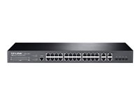 JetStream" 24 + 4G Gigabit-Uplink Managed Switch, 24 10/100Mbps RJ45 ports, 4 Gigabit RJ45 ports with 4 combo SFP slots, Port/Tag/Voice/MAC/Protocol-Based VLAN, Q-in-Q(Double VLAN), GVRP, STP/RSTP/MSTP, IGMP V1/V2/V3 Snooping, COS, DSCP, Rate Limiting, 80 T2500-28TC(TL-SL5428E)