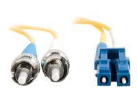 C2G LC-ST 9/125 OS1 Duplex Singlemode PVC Fiber Optic Cable (LSZH) - Cordon de raccordement - mode unique ST (M) pour mode unique LC (M) - 30 m - fibre optique - duplex - 9 / 125 micromètres - OS1 - sans halogène - jaune 85603