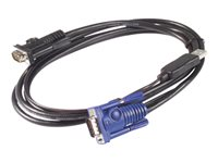 APC - Câble clavier / vidéo / souris (KVM) - USB, HD-15 (VGA) pour HD-15 (VGA) - 1.83 m - pour P/N: AP5201, AP5202, AP5808, AP5816, KVM1116R AP5253