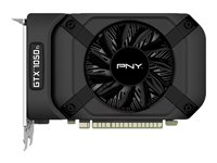 PNY GeForce GTX 1050 Ti - Carte graphique - GF GTX 1050 Ti - 4 Go GDDR5 - PCIe 3.0 x16 - DVI, HDMI, DisplayPort GF105IGTX4GEPB