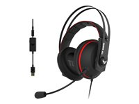 ASUS TUF Gaming H7 - Micro-casque - circum-aural - filaire - USB, jack 3,5mm - rouge 90YH01VR-B8UA00