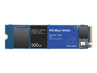 WD Blue SN550 NVMe SSD WDS500G2B0C - SSD - 500 Go - interne - M.2 2280 - PCIe 3.0 x4 (NVMe) - pour Intel Next Unit of Computing 11 Essential Kit - NUC11ATKPE WDS500G2B0C