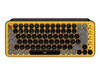 Logitech POP Keys - Clavier - sans fil - Bluetooth LE, Bluetooth 5.1 - QWERTY - Pan Nordic - commutateur : Brown Tactile - explosion 920-010731