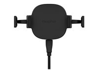 mophie Charge Stream vent mount - Tapis de charge sans fil + adaptateur d'alimentation de voiture - 10 Watt - Apple Fast Charge, FC - noir mat 409901475