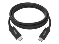 Vision - Câble USB - 24 pin USB-C (M) pour 24 pin USB-C (M) - Thunderbolt 3 / USB 3.0 / USB 3.1 Gen 1 - 3 A - 2 m - noir TC 2MUSBC/BL