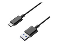 DLH - Câble USB - 24 pin USB-C (M) pour USB type A (M) - USB 3.2 Gen 1 - 3 A - 1 m - noir DY-TU2701B