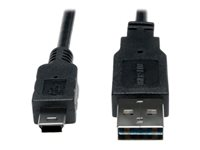 Tripp Lite 6ft USB 2.0 High Speed Cable Reversible A to 5Pin Mini B M/M 6' - Câble USB - mini USB type B (M) pour USB (M) - USB 2.0 - 1.83 m - moulé - noir UR030-006
