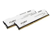 HyperX FURY - DDR4 - 32 Go: 2 x 16 Go - DIMM 288 broches - 2933 MHz / PC4-23400 - CL17 - 1.2 V - mémoire sans tampon - non ECC - blanc HX429C17FWK2/32