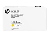 HP 654A - Jaune - originale - LaserJet - cartouche de toner (CF332A) - pour Color LaserJet Enterprise M651dn, M651n, M651xh; Color LaserJet Managed M651dnm, M651xhm CF332AC