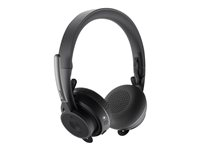 Logitech Zone Wireless Plus - Micro-casque - sur-oreille - Bluetooth - sans fil - Suppresseur de bruit actif - isolation acoustique 981-000806