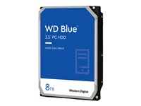 WD Blue WD80EAZZ - Disque dur - 8 To - interne - 3.5" - SATA 6Gb/s - 5640 tours/min - mémoire tampon : 128 Mo WD80EAZZ