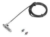 Targus Defcon 3-in-1 Universal - Câble de sécurité - noir - 1.98 m (pack de 25) ASP86GLX-25-S