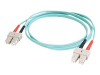 C2G SC-SC 10Gb 50/125 OM3 Duplex Multimode PVC Fiber Optic Cable (LSZH) - Câble réseau - SC multi-mode (M) pour SC multi-mode (M) - 15 m - fibre optique - duplex - 50 / 125 microns - OM3 - sans halogène - turquoise 85519