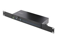 StarTech.com 16-Port Industrial USB 3.0 Hub 5Gbps, Metal, DIN/Surface/Rack Mountable, ESD Protection, Terminal Block Power, up to 120W Shared USB Charging, Dual-Host Hub/Switch (5G16AINDS-USB-A-HUB) - Concentrateur (hub) - industriel - 16 x USB 3.2 Gen 1 - de bureau, Montable sur rack, Montage sur rail DIN 5G16AINDS-USB-A-HUB