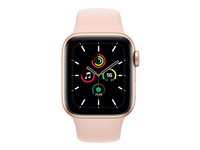 Apple Watch SE (GPS) - 40 mm - or-aluminium - montre intelligente avec bande sport - fluoroélastomère - sable rose - taille du bracelet : S/M/L - 32 Go - Wi-Fi, Bluetooth - 30.49 g MYDN2NF/A