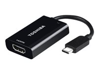 Dynabook - Adaptateur vidéo - HDMI femelle pour 24 pin USB-C mâle - noir brillant - support 2K - pour Toshiba Portégé X20, X20W, X30; Toshiba Tecra X40 PA5269U-2PRP