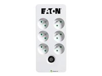 Eaton Protection Box - Protection contre les surtensions - CA 220-250 V - 2500 Watt - connecteurs de sortie : 6 - blanc PB6F