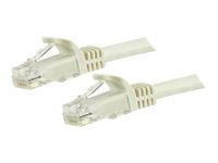 StarTech.com 1.5m CAT6 Ethernet Cable, 10 Gigabit Snagless RJ45 650MHz 100W PoE Patch Cord, CAT 6 10GbE UTP Network Cable w/Strain Relief, White, Fluke Tested/Wiring is UL Certified/TIA - Category 6 - 24AWG (N6PATC150CMWH) - Cordon de raccordement - RJ-45 N6PATC150CMWH