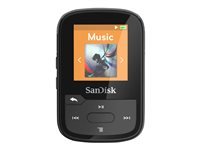 SanDisk Clip Sport Plus - Lecteur numérique - 16 Go - noir SDMX28-016G-G46K