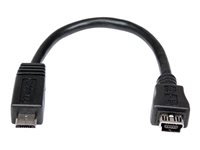StarTech.com Cable adaptateur Micro USB vers Mini USB de 15 cm - M/F - Adaptateur USB - mini USB type B (F) pour Micro-USB de type B (M) - USB 2.0 - 15.24 cm - noir - pour P/N: USB2PCARBK, USB2PCARBKS, USBEXTAA10BK, USBEXTAA6BK, USBLT2PCARW, USBUB2PCARB UUSBMUSBMF6