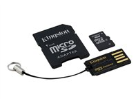 Kingston Multi-Kit / Mobility Kit - Carte mémoire flash (adaptateur microSDHC - SD inclus(e)) - 8 Go - Class 4 - micro SDHC - avec USB Reader MBLY4G2/8GB