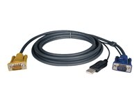 Tripp Lite 19ft USB Cable Kit for KVM Switch 2-in-1 B020 / B022 Series KVMs 19' - Câble vidéo / USB - USB, HD-15 (VGA) (M) pour HD-15 (VGA) (M) - 5.79 m - moulé P776-019