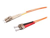 Uniformatic - Câble réseau - LC multi-mode (M) pour ST multi-mode (M) - 10 m - fibre optique - 50 / 125 microns - OM2 - orange 21156