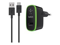 Belkin Universal Home Charger - Adaptateur secteur - 10 Watt - 2.1 A (USB) - sur le câble : USB-C - noir F7U001VF06-BLK