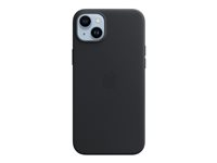 Apple - Coque de protection pour téléphone portable - compatibilité avec MagSafe - cuir - noir minuit - pour iPhone 14 Plus MPP93ZM/A