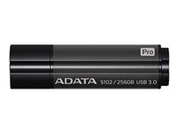 ADATA S102 Pro Advanced - Clé USB - 256 Go - USB 3.0 - gris titane AS102P-256G-RGY
