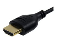 StarTech.com Câble slim - HDMI vers HDMI avec Ethernet - Ultra HD 4k x 2k - 1,8 m (HDMIMM6HSS) - HDMI avec câble Ethernet - HDMI mâle pour HDMI mâle - 1.8 cm - noir - pour P/N: LENYMCHDVUGK, SV431DHD4KU, SV431HDU3A2 HDMIMM6HSS