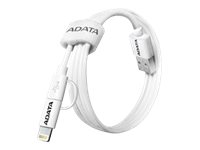ADATA 2-in-1 - Câble de chargement / de données - Lightning / USB - USB (M) pour Micro-USB Type A, Lightning (M) - 1 m - blindé - blanc - pour Apple iPad/iPhone/iPod (Lightning) AMFI2IN1-100CM-CWH