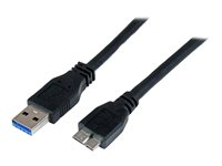 StarTech.com Câble certifié USB 3.0 A vers Micro B de 1 m - Cordon USB3 SuperSpeed USB A vers USB Micro B - M/M - Câble USB - Micro-USB de type B (M) pour USB type A (M) - USB 3.0 - 1 m - noir - pour P/N: DKT30CVAGPD, HB30A4AIB, HB30AM4AB, HB31C2A2CME, HB31C3A1CME, ST7C51224, ST7C51224EU USB3CAUB1M