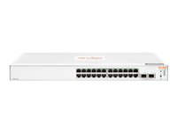 HPE Aruba Instant On 1830 24G 2SFP Switch - Commutateur - intelligent - 24 x 10/100/1000 + 2 x Gigabit SFP - de bureau, Montable sur rack JL812A#B2C
