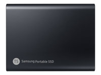 Samsung T5 MU-PA2T0 - SSD - chiffré - 2 To - externe (portable) - USB 3.1 Gen 2 (USB-C connecteur) - AES 256 bits - noir profond MU-PA2T0B/EU