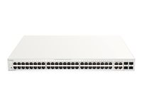 D-Link Nuclias Cloud-Managed DBS-2000-52MP - Commutateur - 48 x 10/100/1000 (PoE+) + 4 x SFP Gigabit combiné - PoE+ (370 W) DBS-2000-52MP