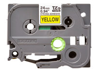 Brother TZe-S651 - Adhésif extra fort - noir sur jaune - Rouleau (2,4 cm x 8 m) 1 cassette(s) ruban laminé - pour Brother PT-D600; P-Touch PT-3600, D800, E550, E800, P750, P900, P950; P-Touch EDGE PT-P750 TZES651